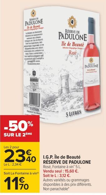 Réserve de padulone i.g.p. île de beauté