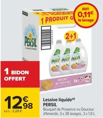Carrefour Persil lessive liquide offre