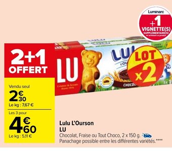 Carrefour Market Lu Lulu l'Ourson offre