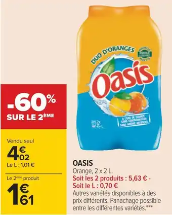 Carrefour Oasis oasis offre