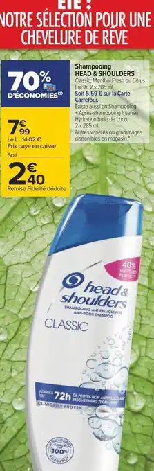 Carrefour Head & shoulders shampooing offre