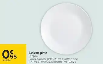 Carrefour Assiette plate offre