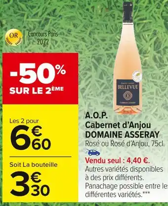 Carrefour Market Domaine asseray a.o.p. cabernet d’anjou offre