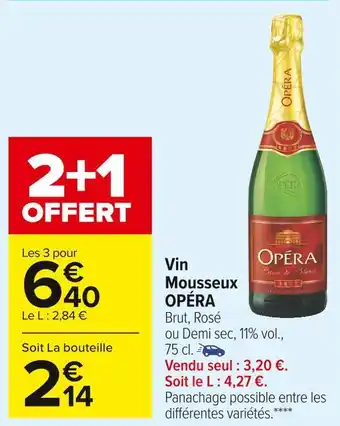 Carrefour Market Opéra vin mousseux offre