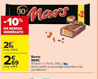 Carrefour Market Mars Barres offre