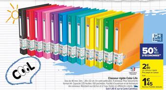 Carrefour Market Oxford classeur rigide color life offre