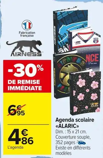 Carrefour Market Airness agenda scolaire alaric offre