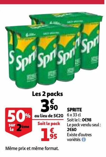 Auchan Supermarché Sprite offre