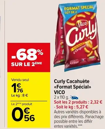 Carrefour Market Vico Curly Cacahuète Format Spécial offre