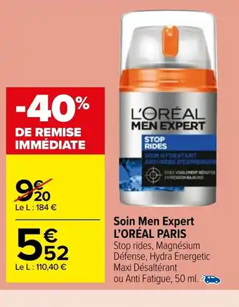 Carrefour Market l'Oréal Paris Soin Men Expert offre
