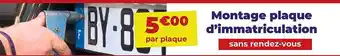 Montage plaque d'immatriculation