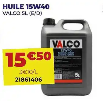 Carter-Cash Huile 15w40 valco 5 l offre