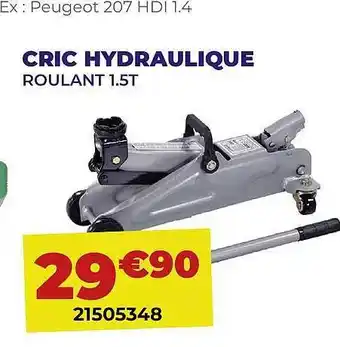 Carter-Cash Cric hydraulique roulant 1.5t offre