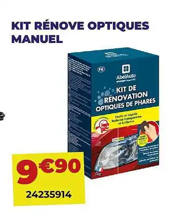 Kit rénove optiques manuel