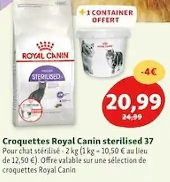 Maxi Zoo Croquettes royal canin sterilised 37 offre