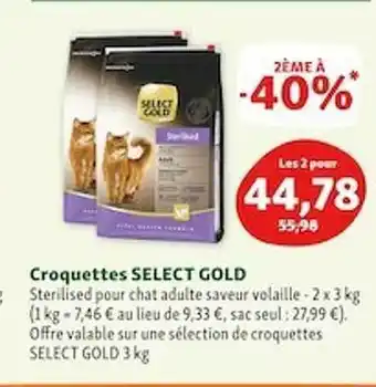 Maxi Zoo Croquettes select gold offre