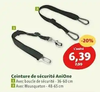 Maxi Zoo Ceinture de sécurité anione offre