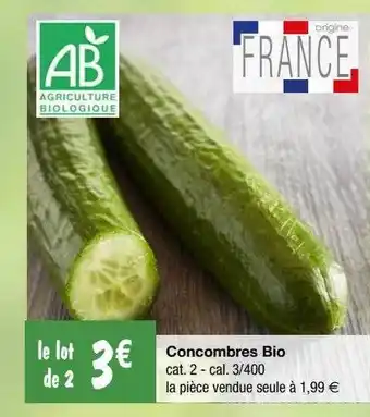 Migros Concombres bio offre