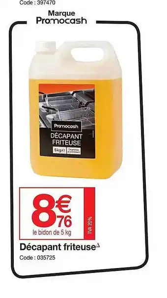 Décapant friteuse