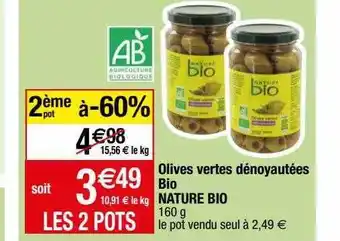 Migros Olives vertes dénoyautées bio nature bio offre