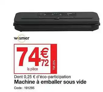 Machine à emballer sous vide