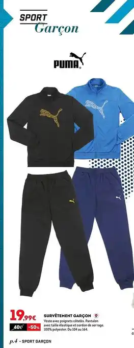 Sport 2000 Survêtement garçon puma offre