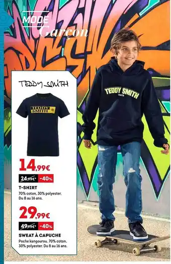 Sport 2000 T-shirt, sweat à capuche teddy smith offre