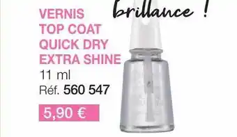 Stanhome Vernis top coat quick dry extra shine offre