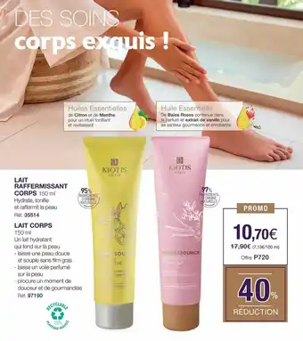 Stanhome Lait raffermissant corps, lait corps kiotis offre