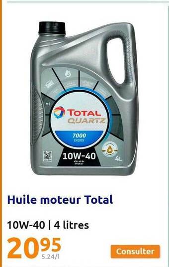 Action Huile moteur total offre