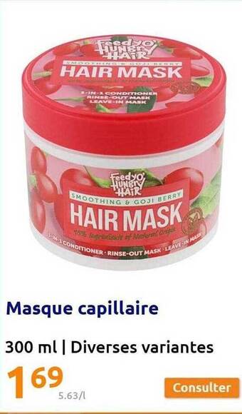 Action Masque capillaire offre