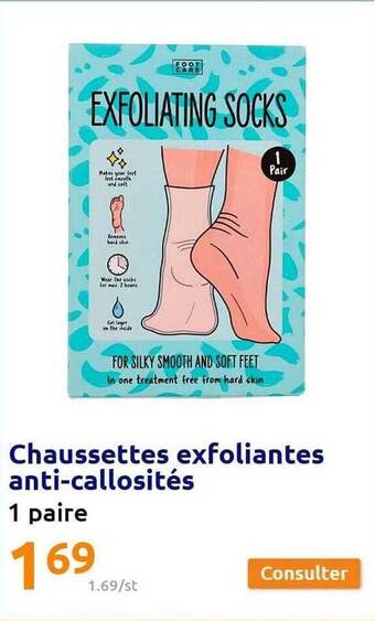 Action Chaussettes exfoliantes anti-callosités offre
