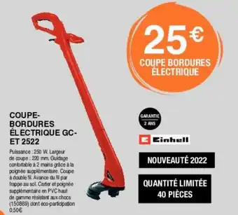 Chretien Matériaux Coupe-bordures électrique GC-et 2522 offre