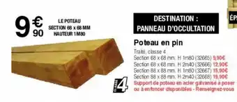 Chretien Matériaux Poteau en pin offre