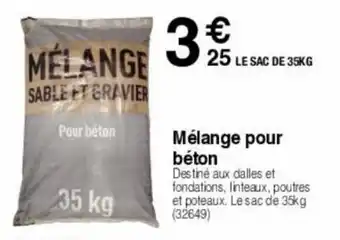 Chretien Matériaux Mélange pour béton offre