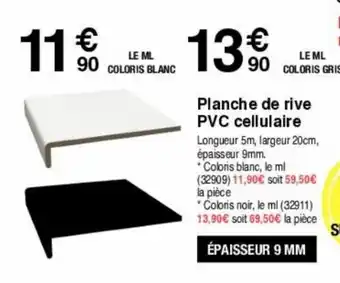 Chretien Matériaux Planche de rive PVC cellulaire offre