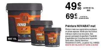 Chretien Matériaux Peinture NOVABAT mat offre