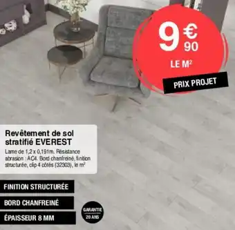 Chretien Matériaux Revétement de sol stratifié EVEREST offre