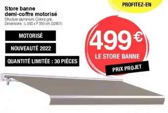 Store banne demi-coffre motorisé