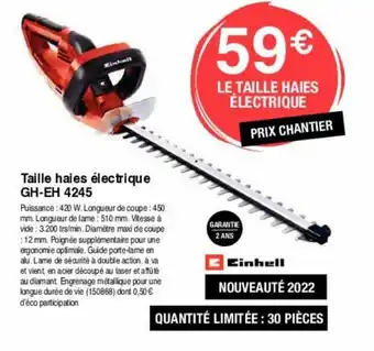 Chretien Matériaux Taille haies électrique GH-EH 4245 offre