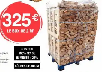 Chretien Matériaux Box bois de chauffage 2m offre