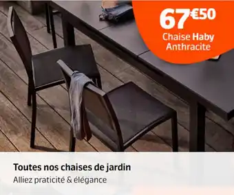 Jardiland Chaise haby anthracite offre