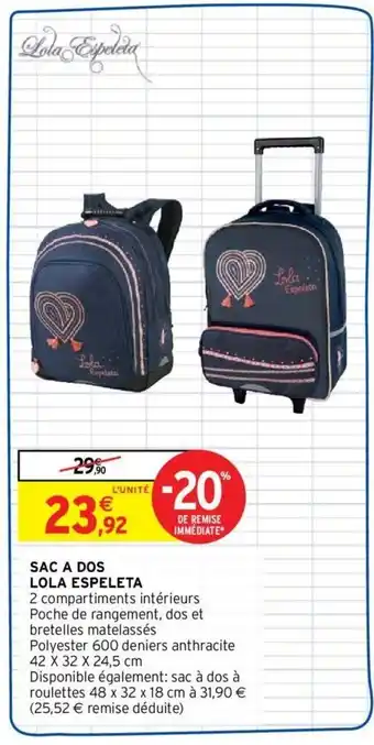 LOLA ESPELETA sac a dos