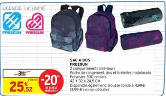 Intermarché Sac a dos freegun offre