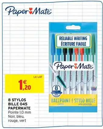 PAPERMATE 8 stylos bille 045