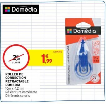 Intermarché DOMEDIA roller de correction retractable offre