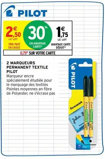 PILOT 2 marqueur permanent textile