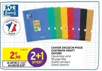 OXFORD cahier 24x32cm pique easybook kraft