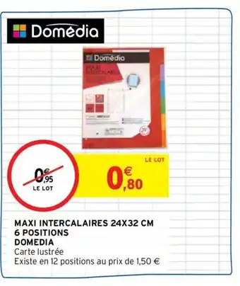DOMEDIA maxi intercalaires 24x32 cm 6 positions