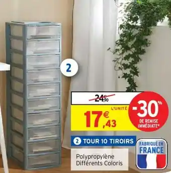 Intermarché Tour 10 tiroirs offre
